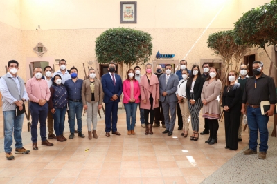 Libia García, Secretaria de Gobierno se reúne con alcalde Eduardo Maldonado García, Ayuntamiento y directores de la Administración Municipal