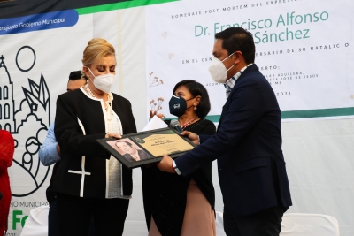 Homenaje al Ex Presidente Municipal Dr. Francisco Alfonso Myers Sánchez.
