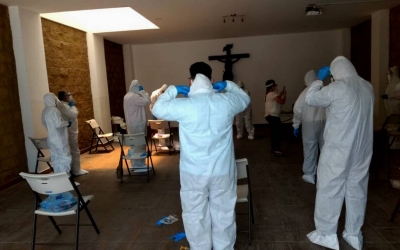 Dolores Hidalgo, 12 Capellanes Católicos en cada diócesis atienden a enfermos de COVID 19.
